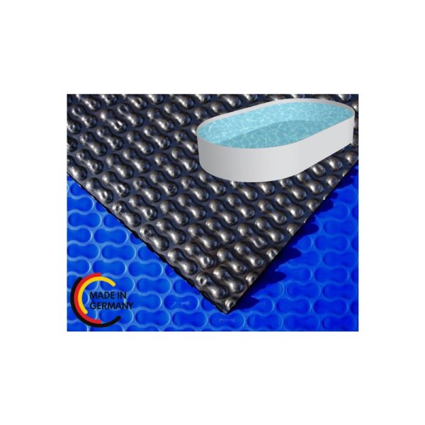 Luftkammersolarplane Geobubble, oval, blau / schwarz, 400µm
